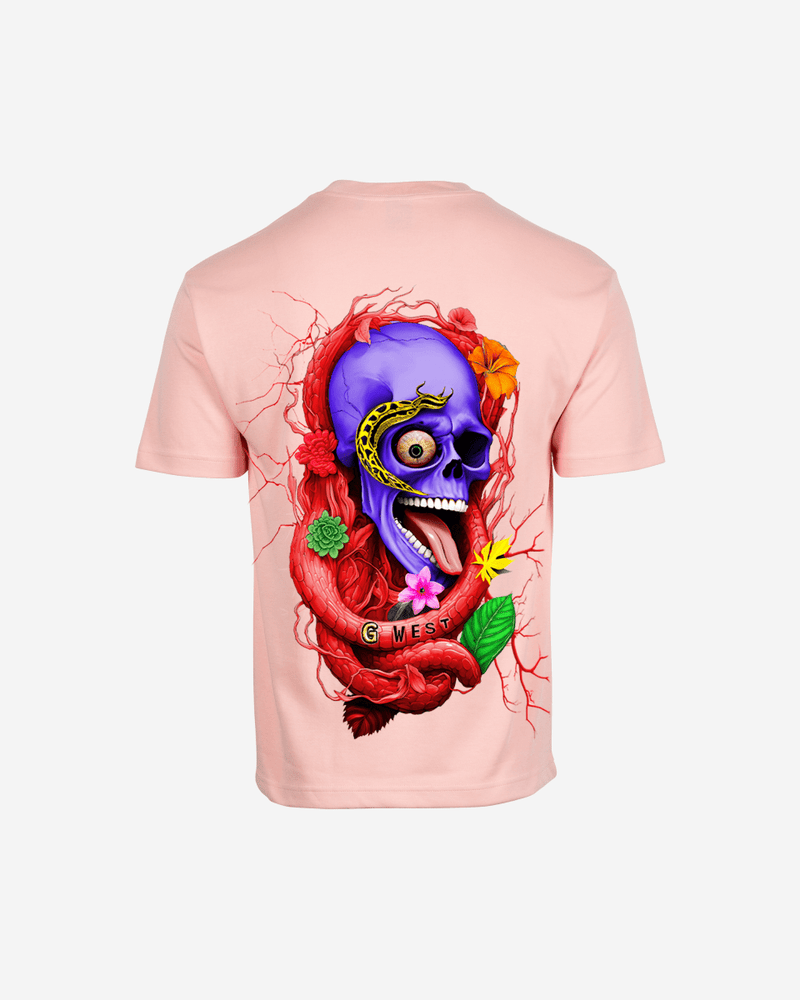 G WEST OVERSIZED PREMIUM SNAKE SKULL T-SHIRT