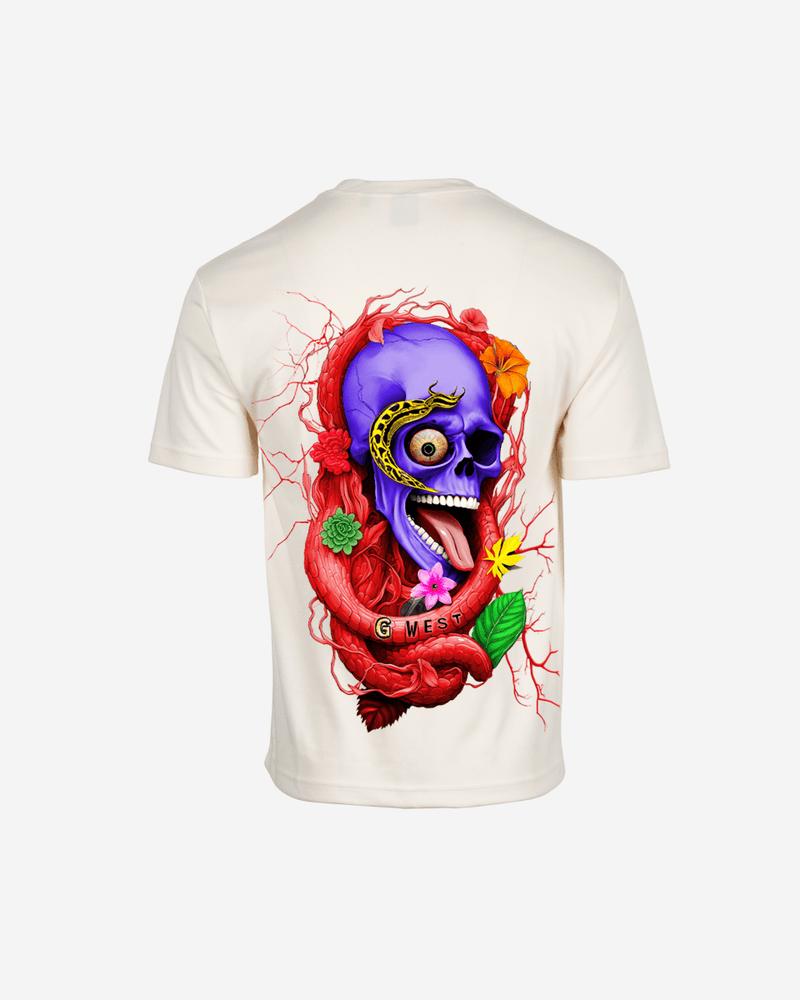 G WEST OVERSIZED PREMIUM SNAKE SKULL T-SHIRT