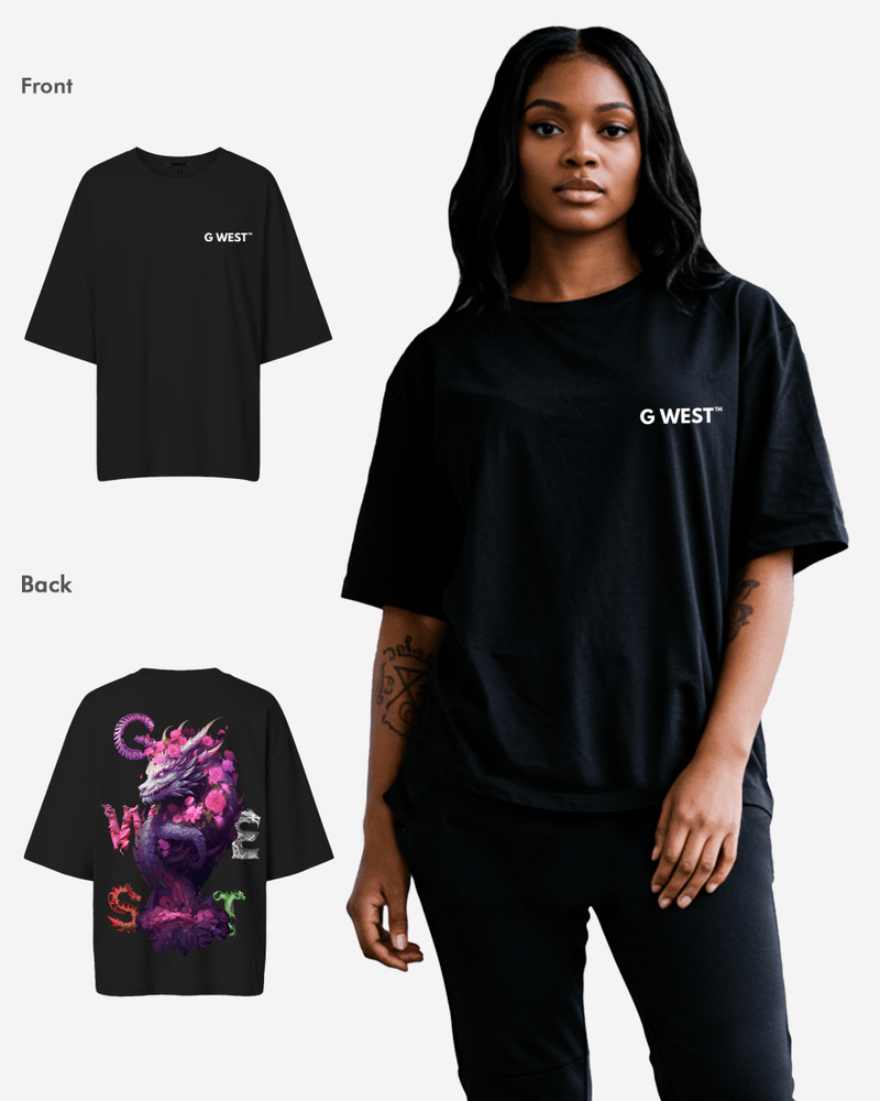 G West Oversized Purple Dragon Tee - Women