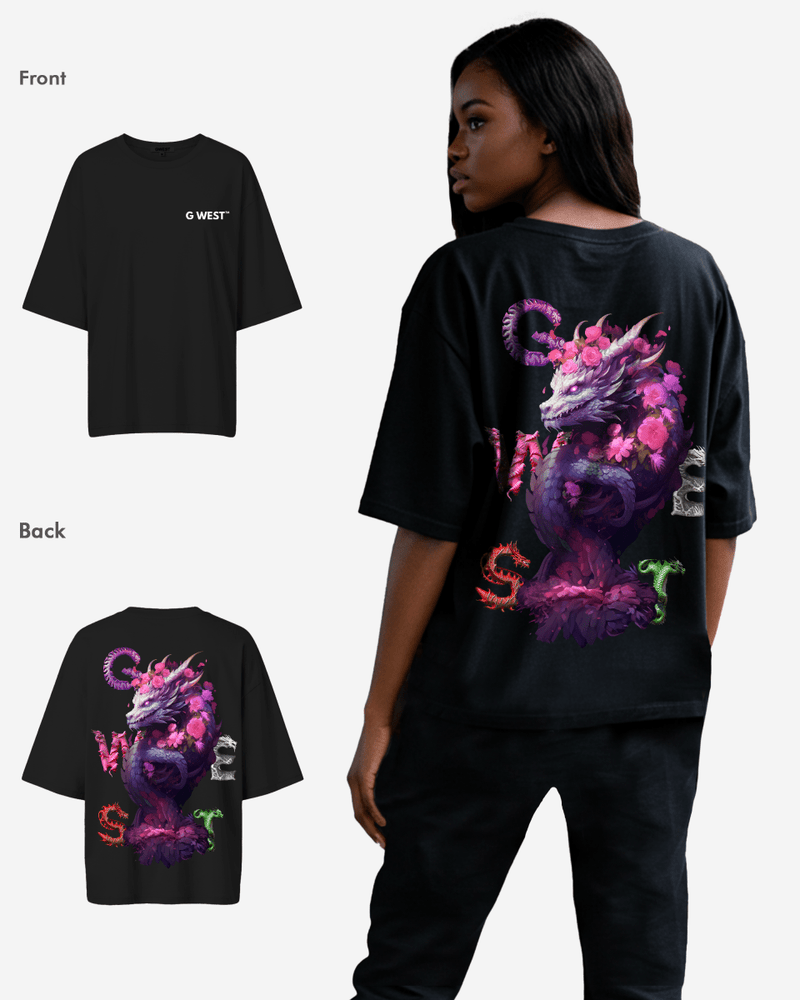 G West Oversized Purple Dragon Tee - Women