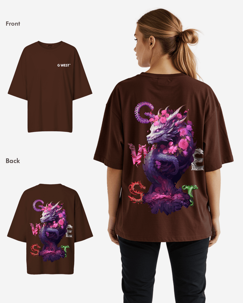 G West Oversized Purple Dragon Tee - Women