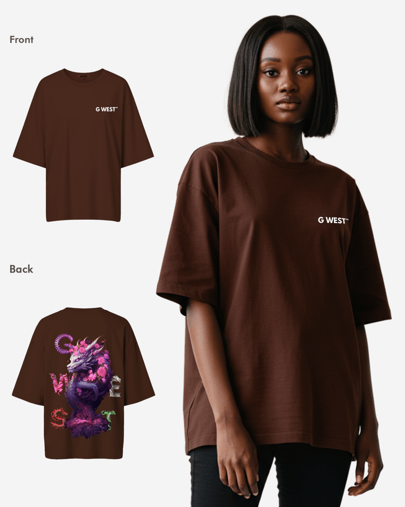 G West Oversized Purple Dragon Tee - Women