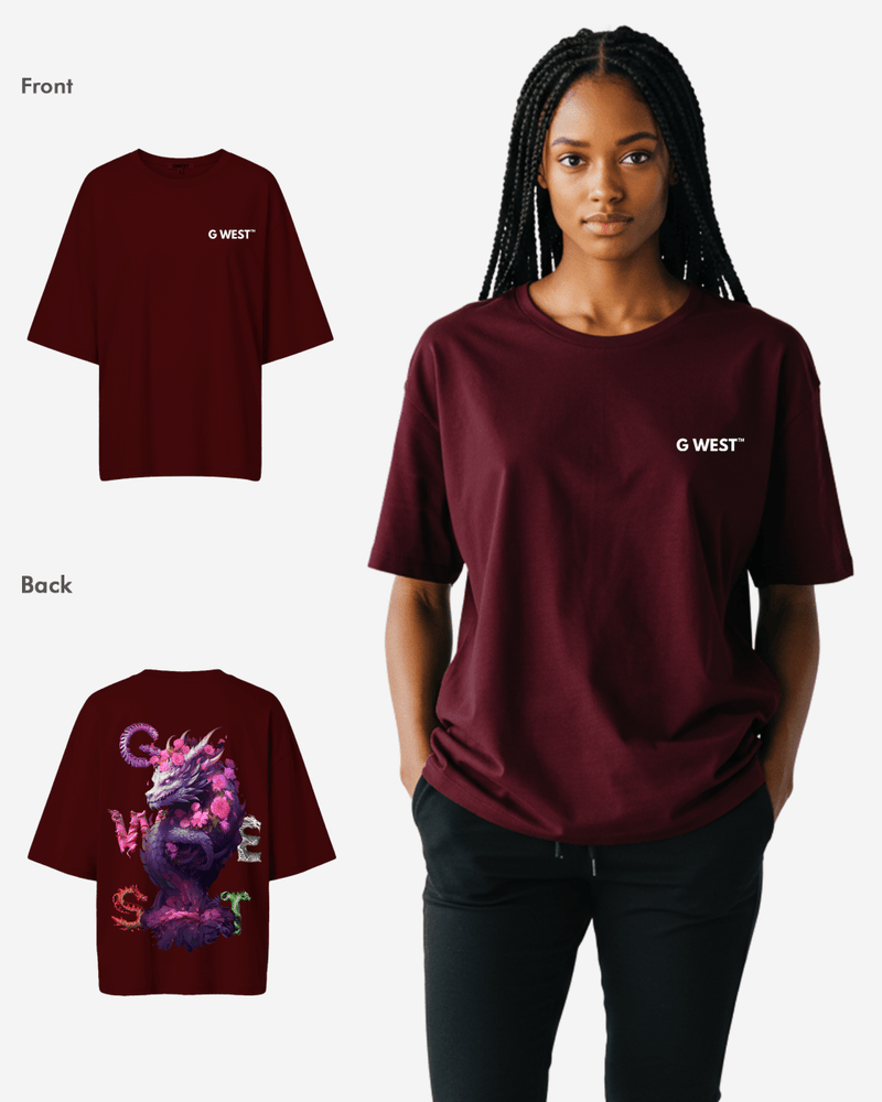 G West Oversized Purple Dragon Tee - Women