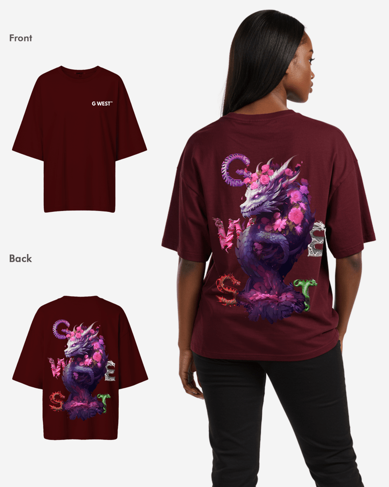 G West Oversized Purple Dragon Tee - Women