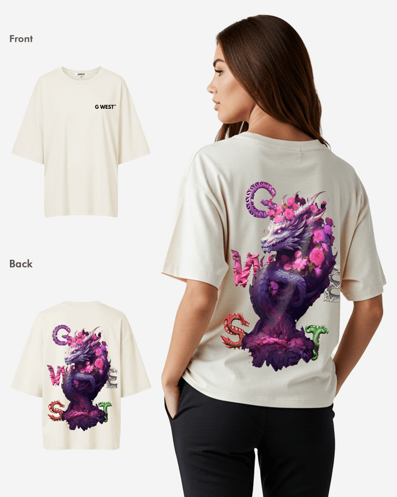 G West Oversized Purple Dragon Tee - Women