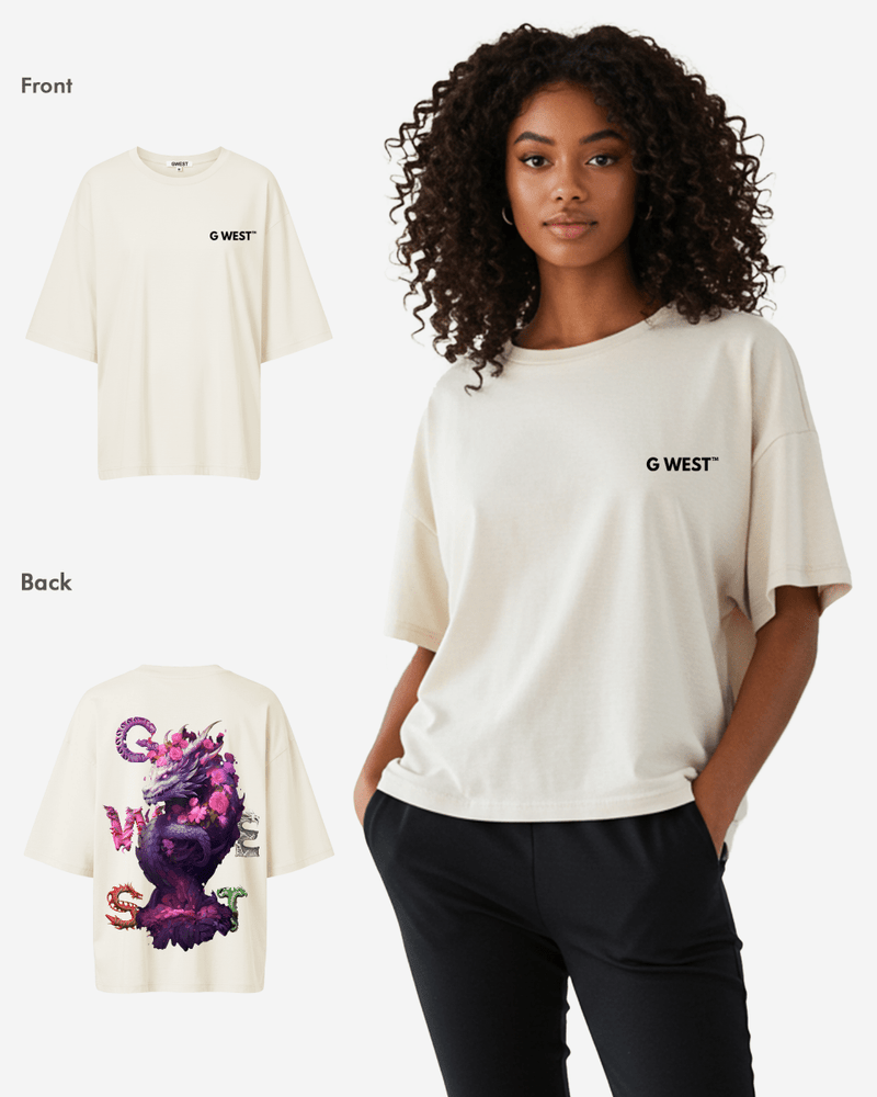 G West Oversized Purple Dragon Tee - Women