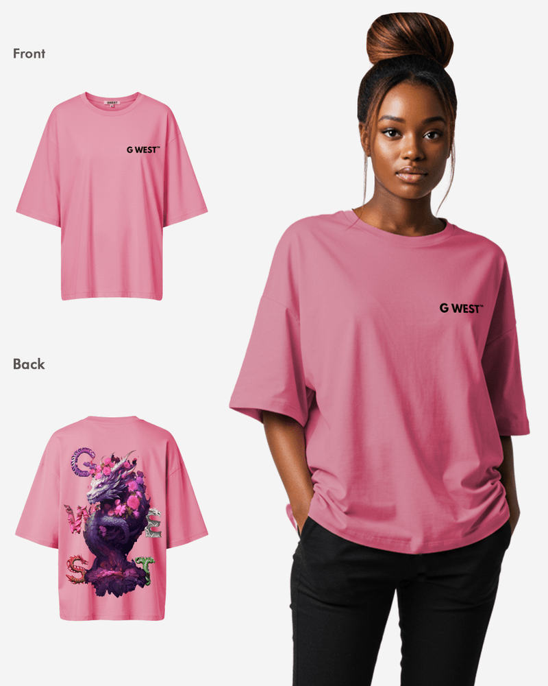 G West Oversized Purple Dragon Tee - Women