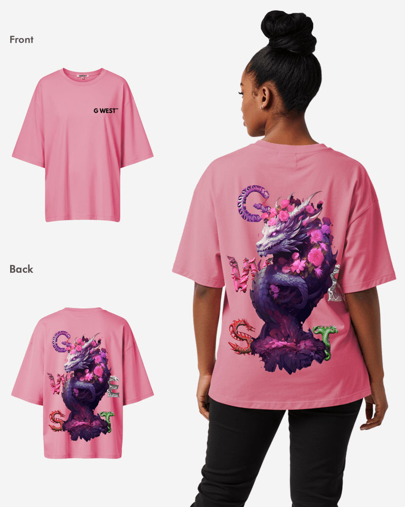 G West Oversized Purple Dragon Tee - Women