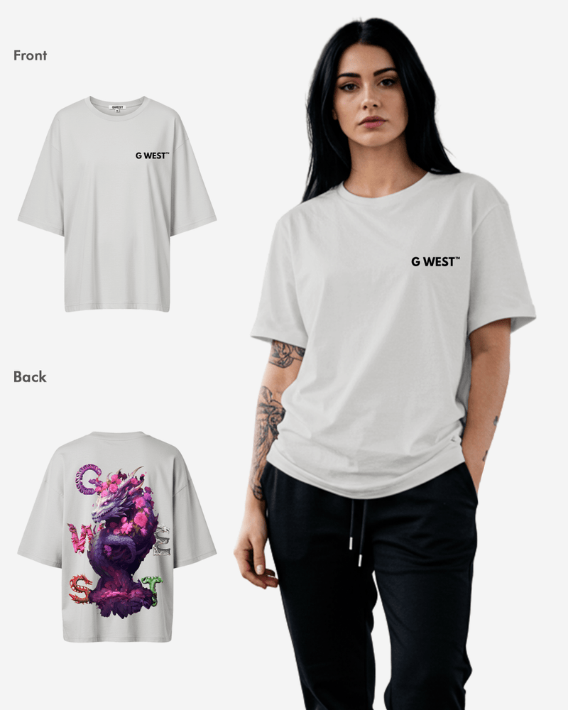 G West Oversized Purple Dragon Tee - Women
