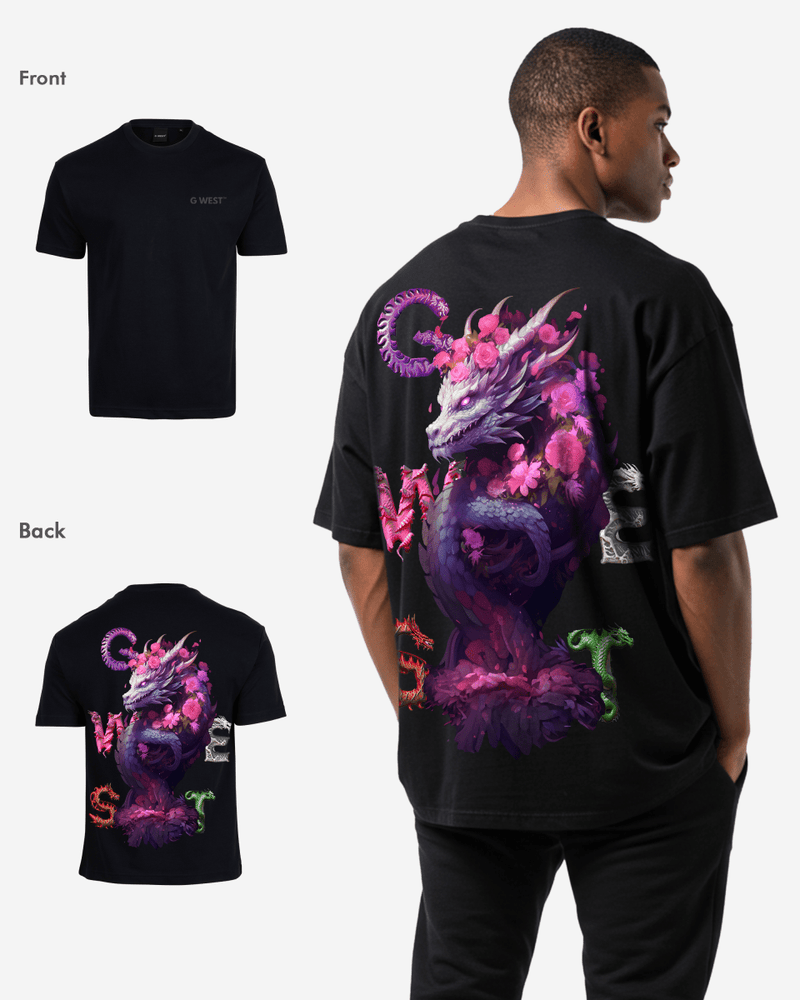 G West Oversized Purple Dragon Tee