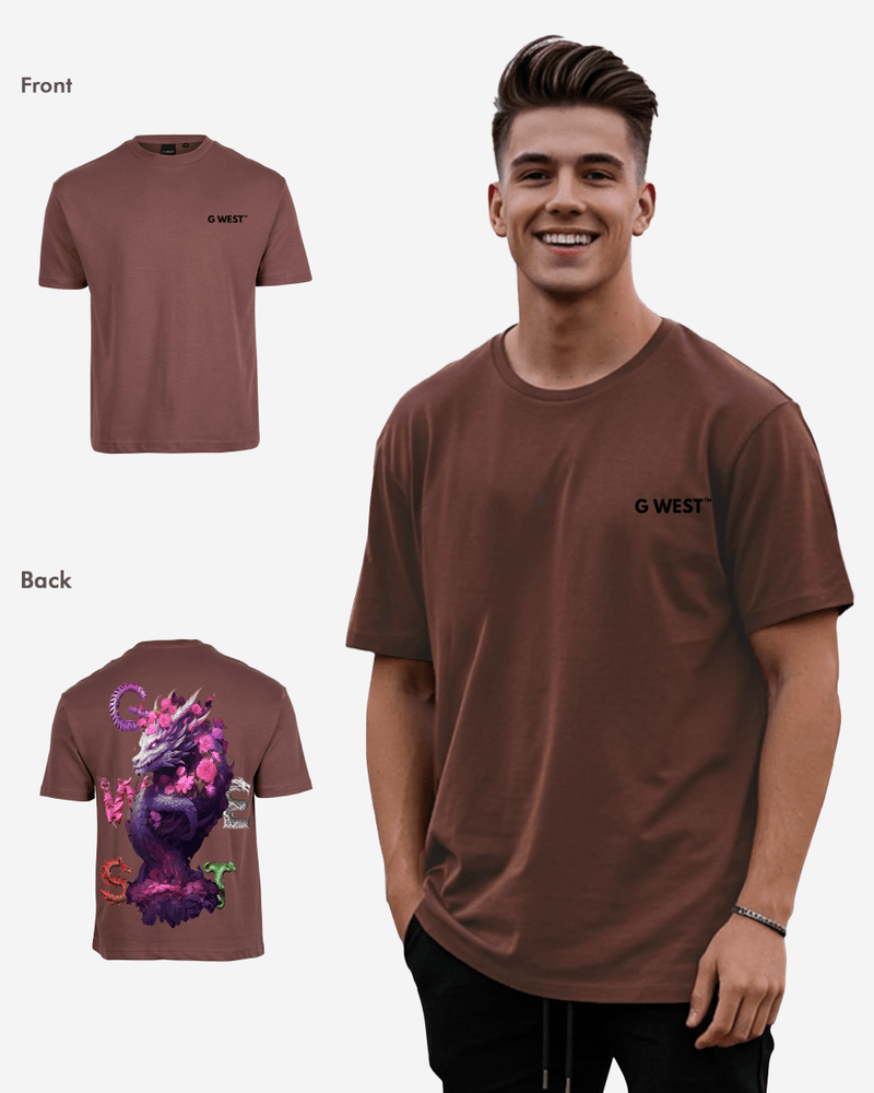 G West Oversized Purple Dragon Tee