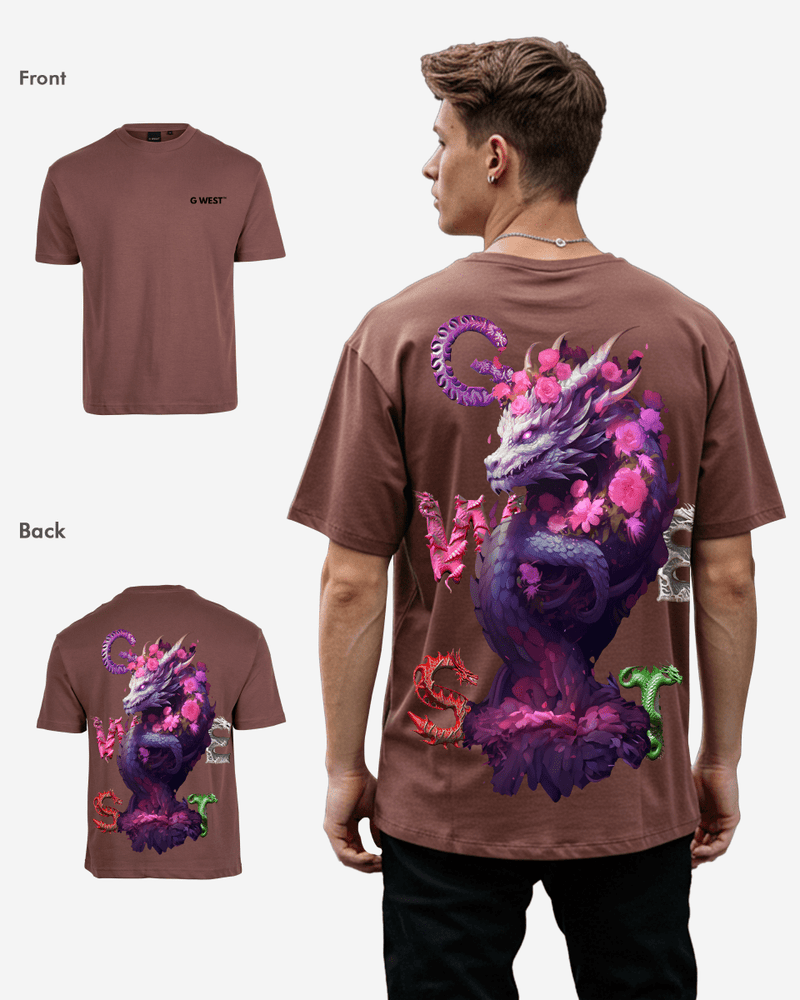 G West Oversized Purple Dragon Tee