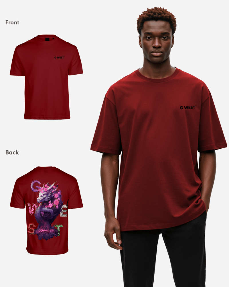 G West Oversized Purple Dragon Tee