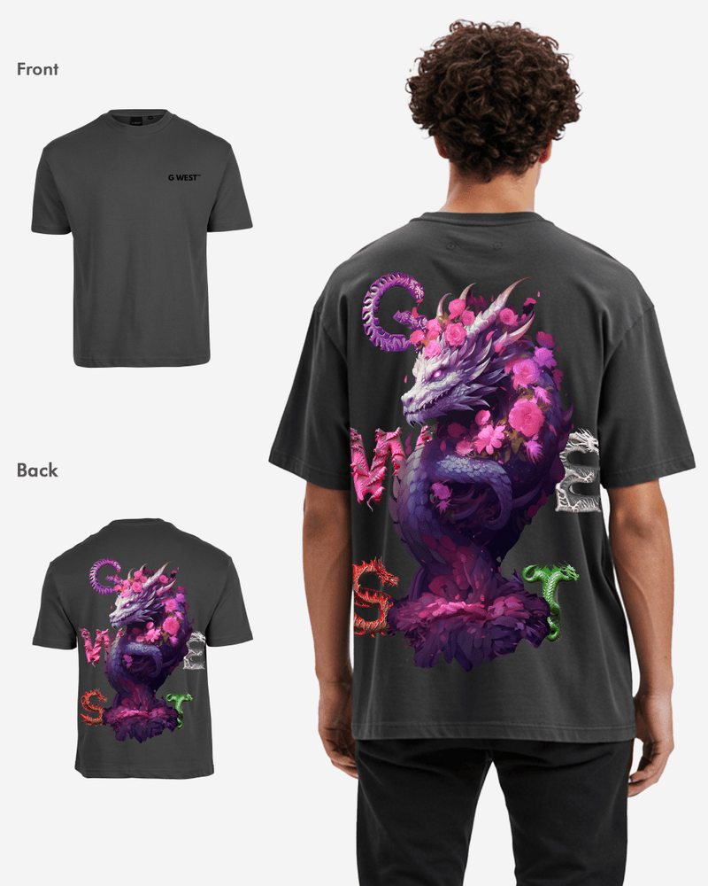 G West Oversized Purple Dragon Tee