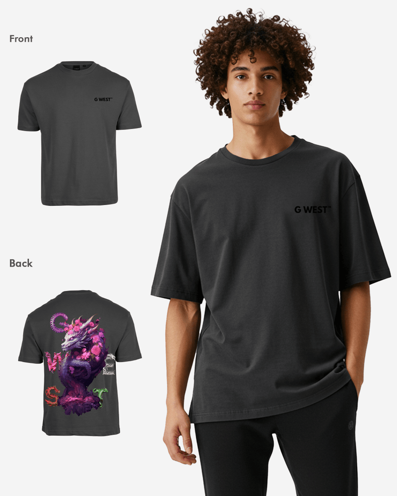 G West Oversized Purple Dragon Tee
