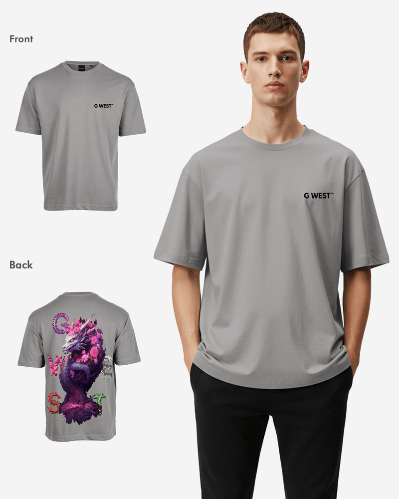 G West Oversized Purple Dragon Tee