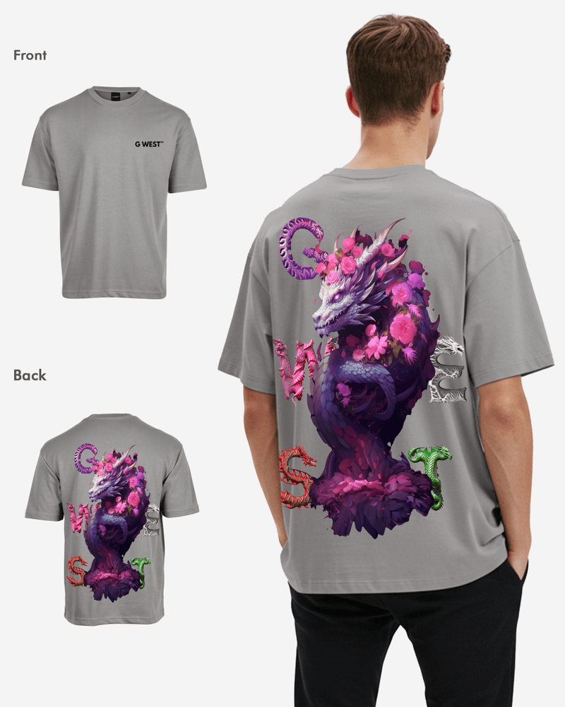 G West Oversized Purple Dragon Tee