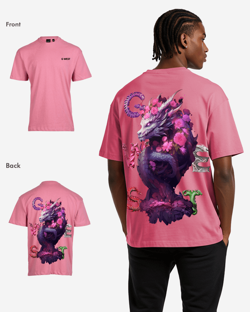 G West Oversized Purple Dragon Tee