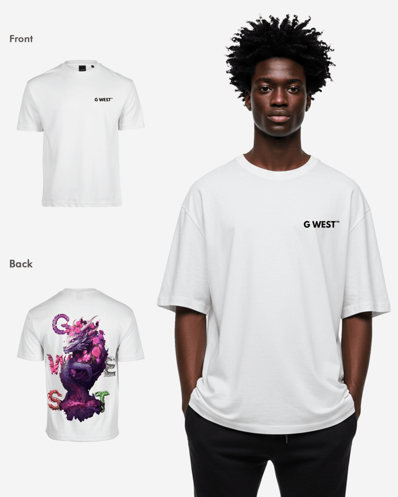 G West Oversized Purple Dragon Tee