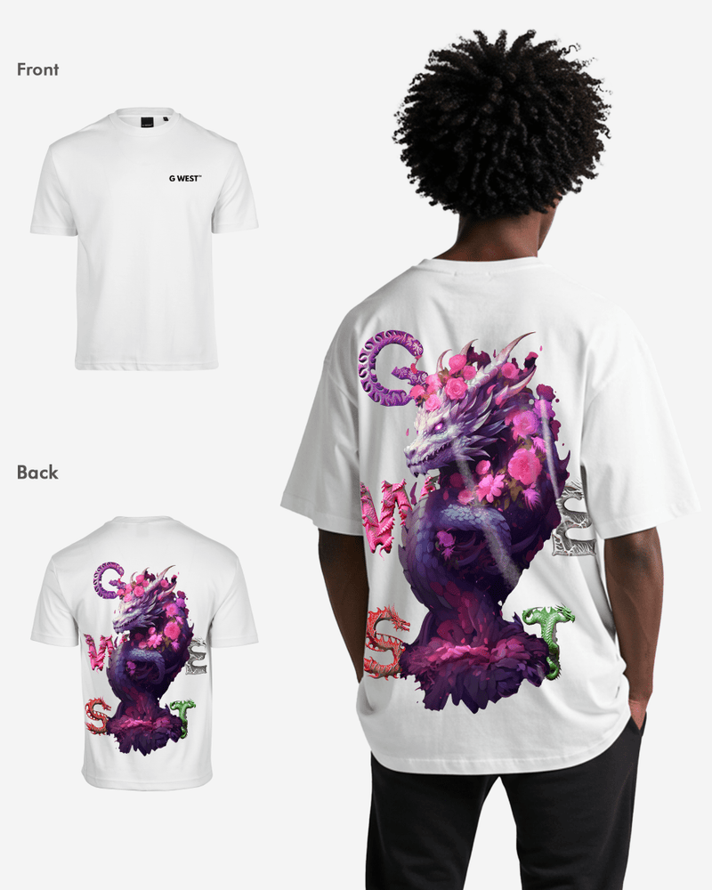 G West Oversized Purple Dragon Tee