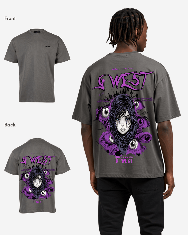 G West Oversized Purple Eye Tee