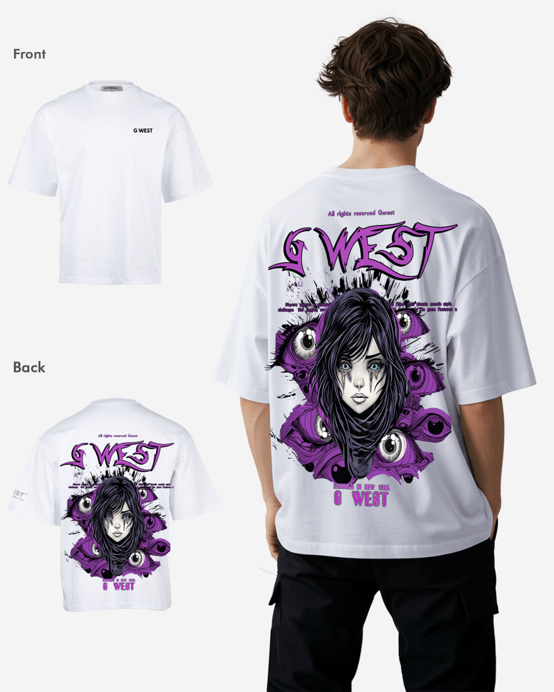 G West Oversized Purple Eye Tee