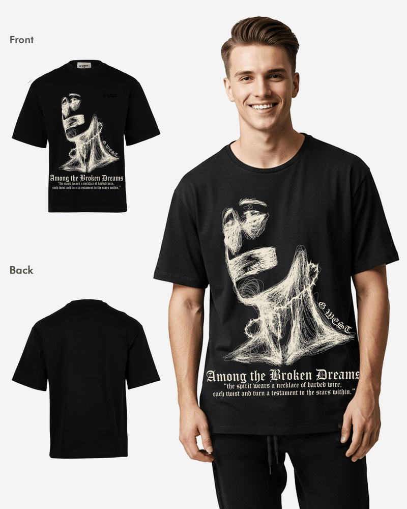 G West Oversized Sinner Black Tee