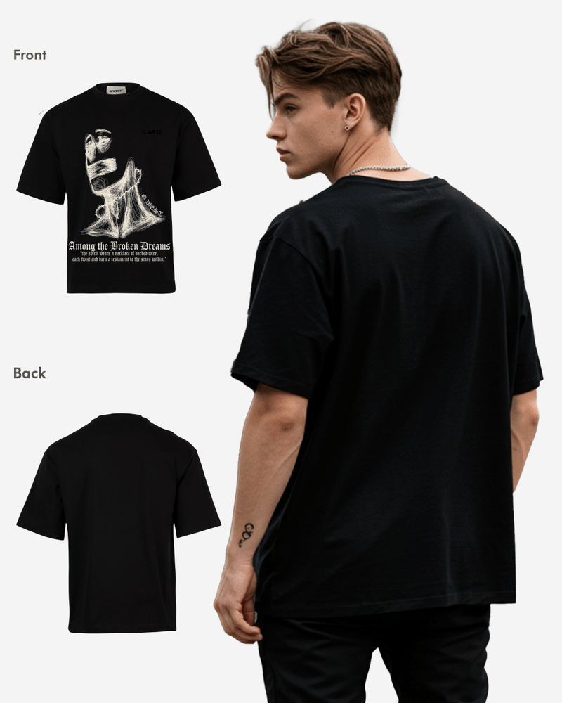 G West Oversized Sinner Black Tee
