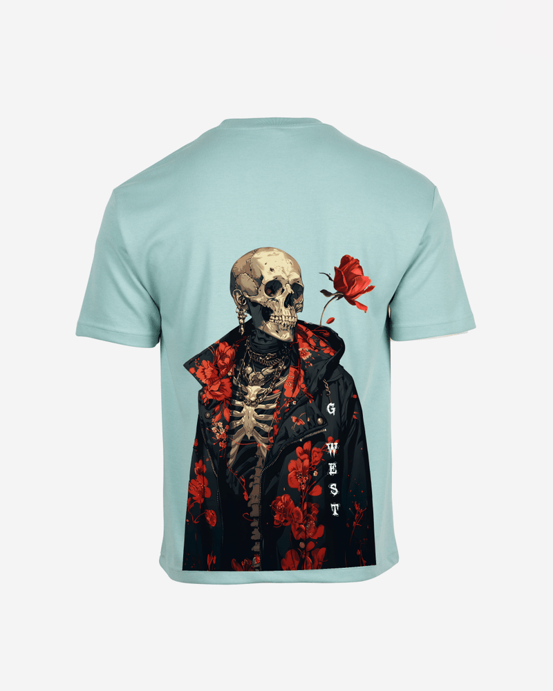 G West Oversized Skull & Rose T Shirt
