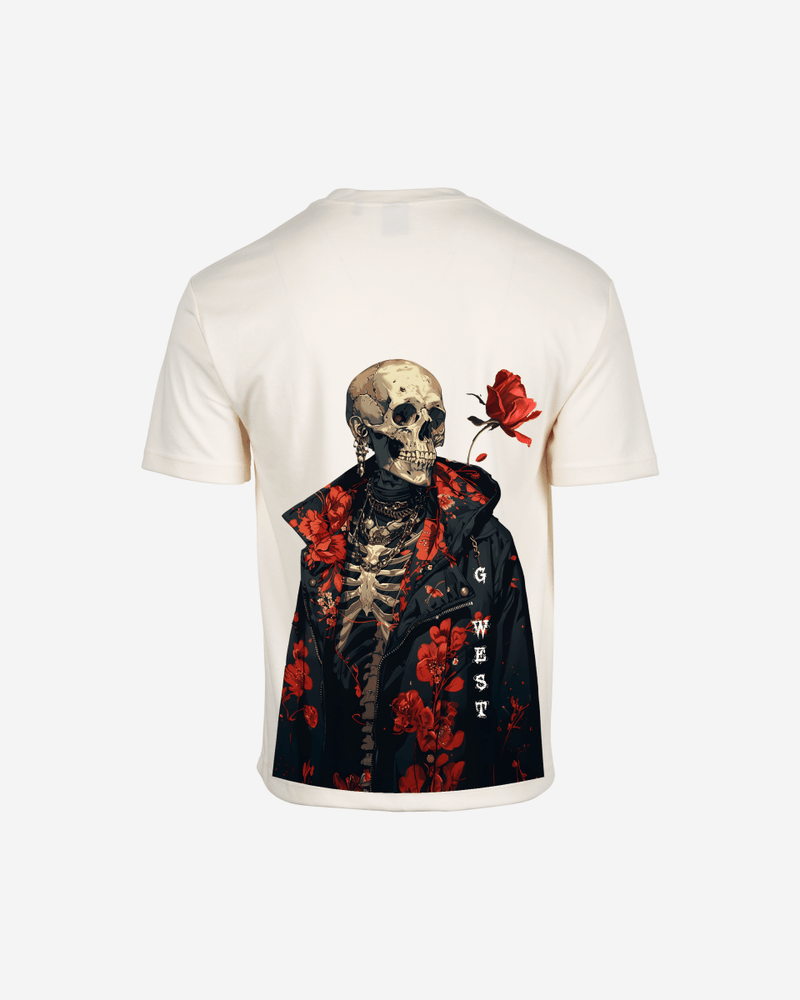 G West Oversized Skull & Rose T Shirt