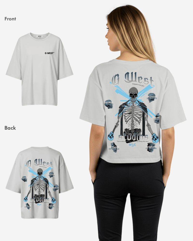 G West Oversized Skull Tee -WOMEN