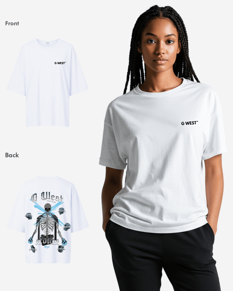 G West Oversized Skull Tee -WOMEN