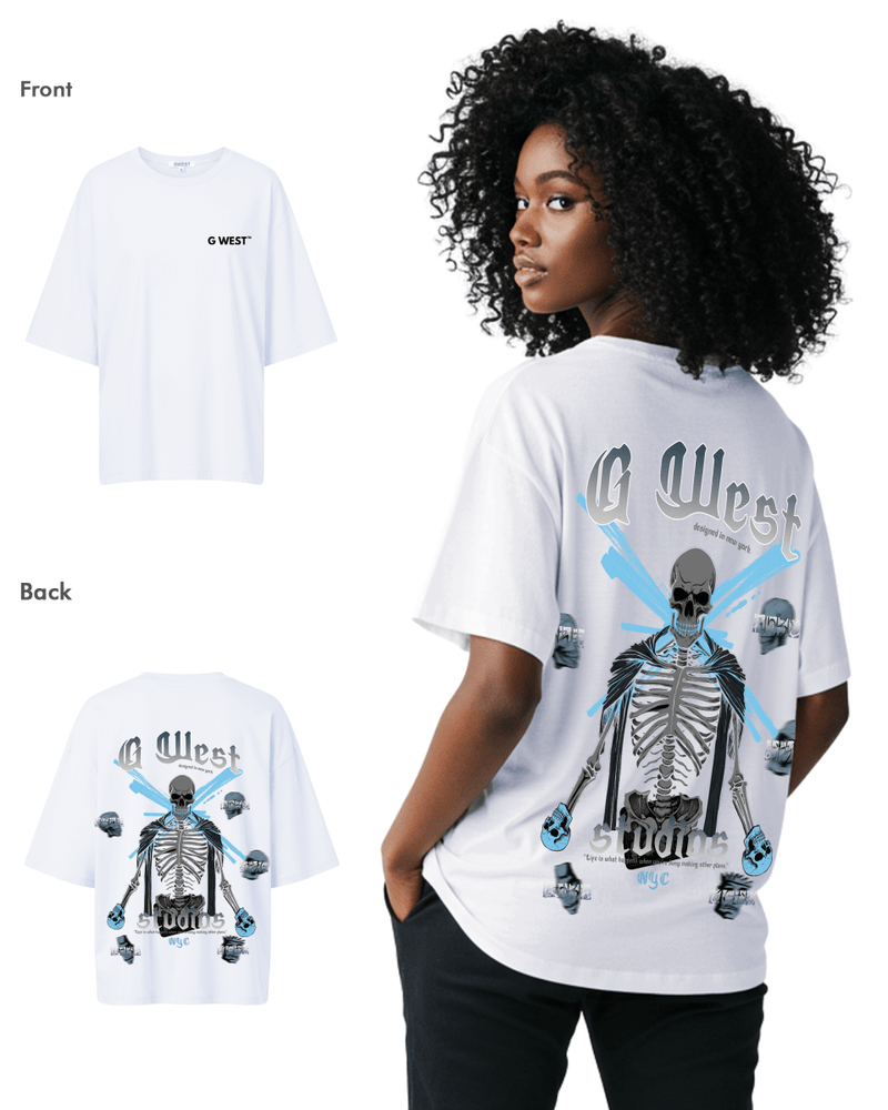 G West Oversized Skull Tee -WOMEN