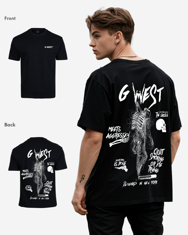 G West Oversized Smoke Skeleton Tee