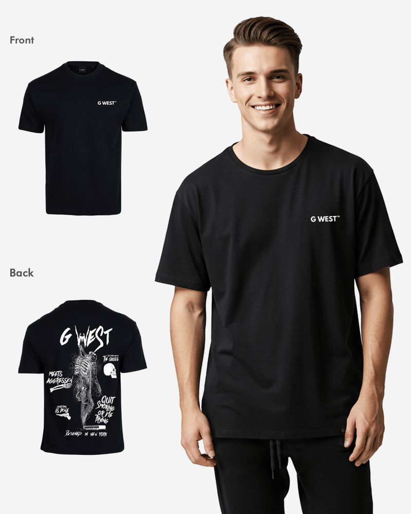 G West Oversized Smoke Skeleton Tee