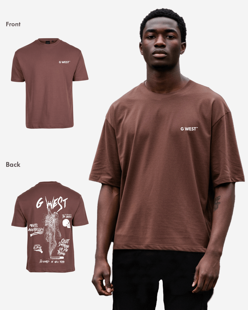G West Oversized Smoke Skeleton Tee
