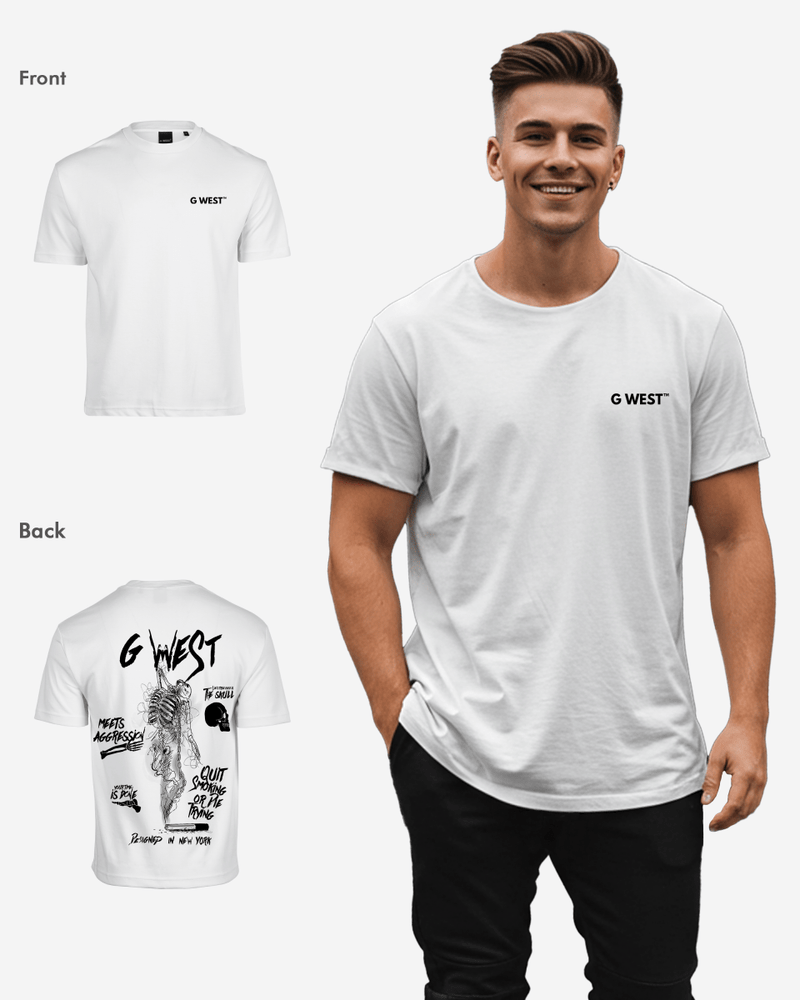 G West Oversized Smoke Skeleton Tee