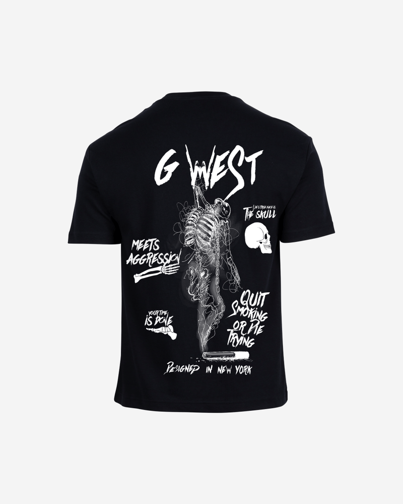 G West Oversized Smoke Skeleton Tee