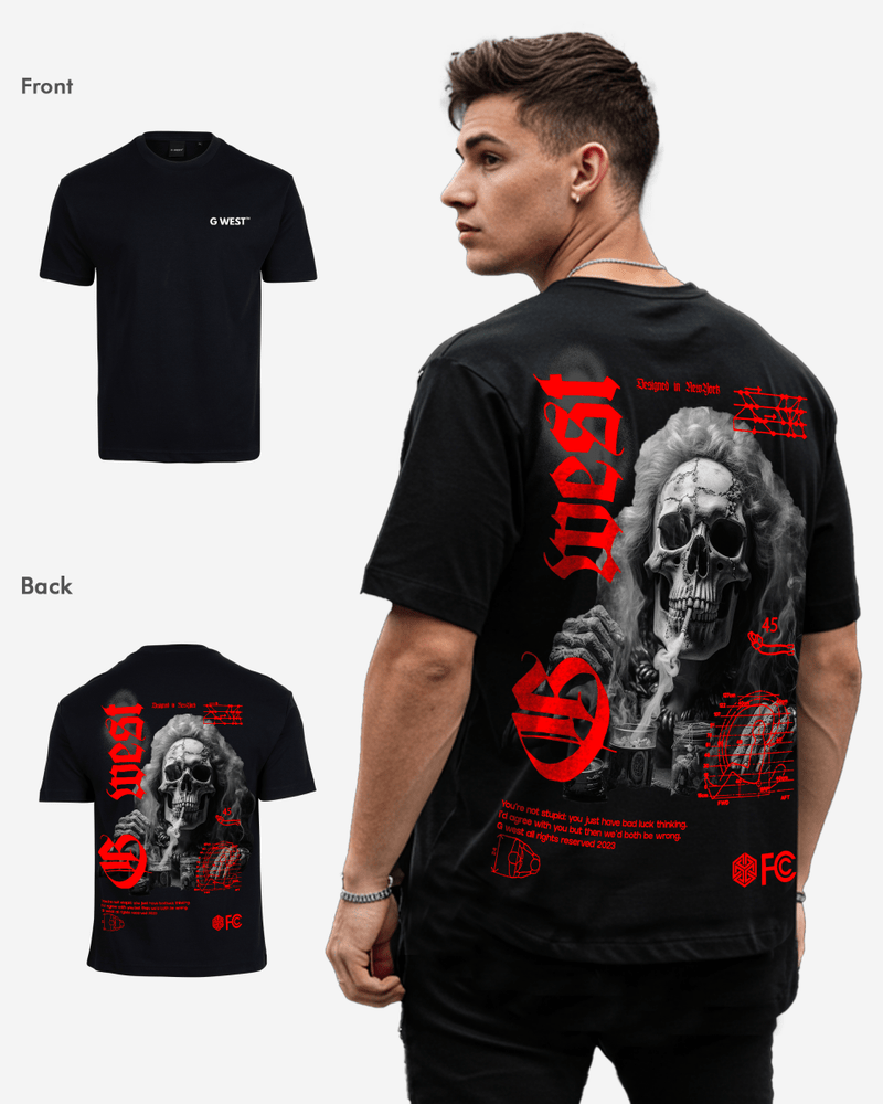 G West Oversized Smoke Skull Tee