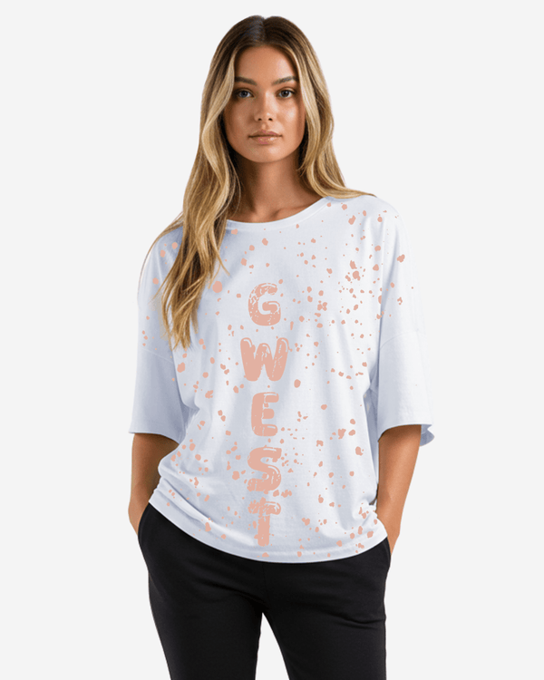 G West Oversized Splatter Tee -WOMEN