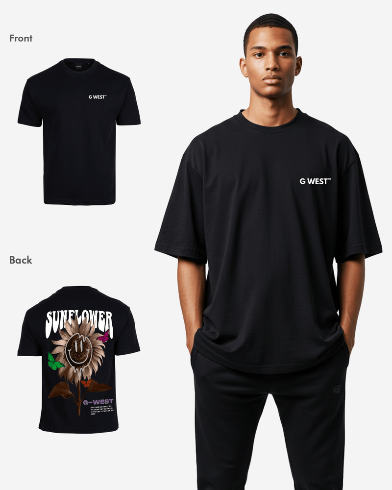 G West Oversized Sunflower Life Style T Shirt