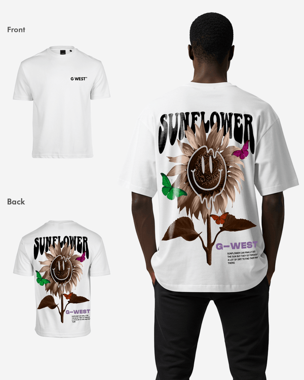 G West Oversized Sunflower Life Style T Shirt