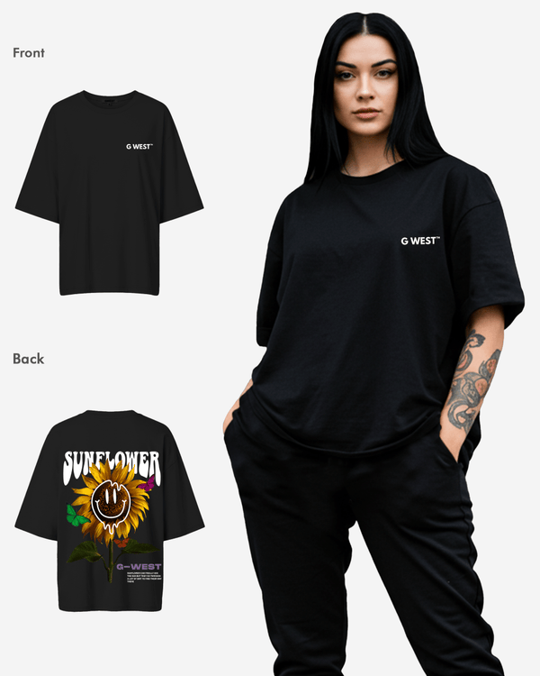 G West Oversized Sunflower Tee -WOMEN