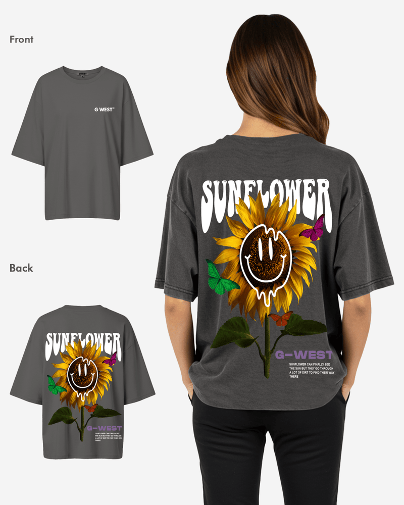 G West Oversized Sunflower Tee -WOMEN