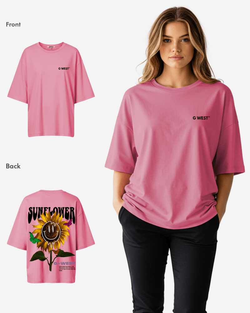 G West Oversized Sunflower Tee -WOMEN