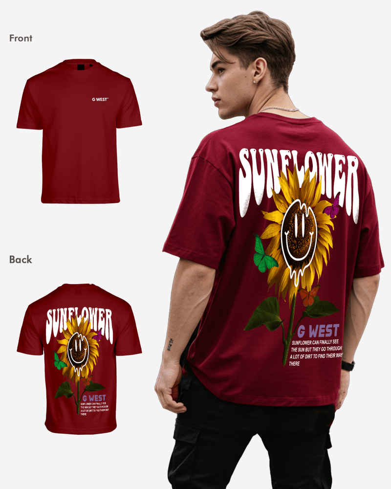 G West Oversized Sunflower Tee