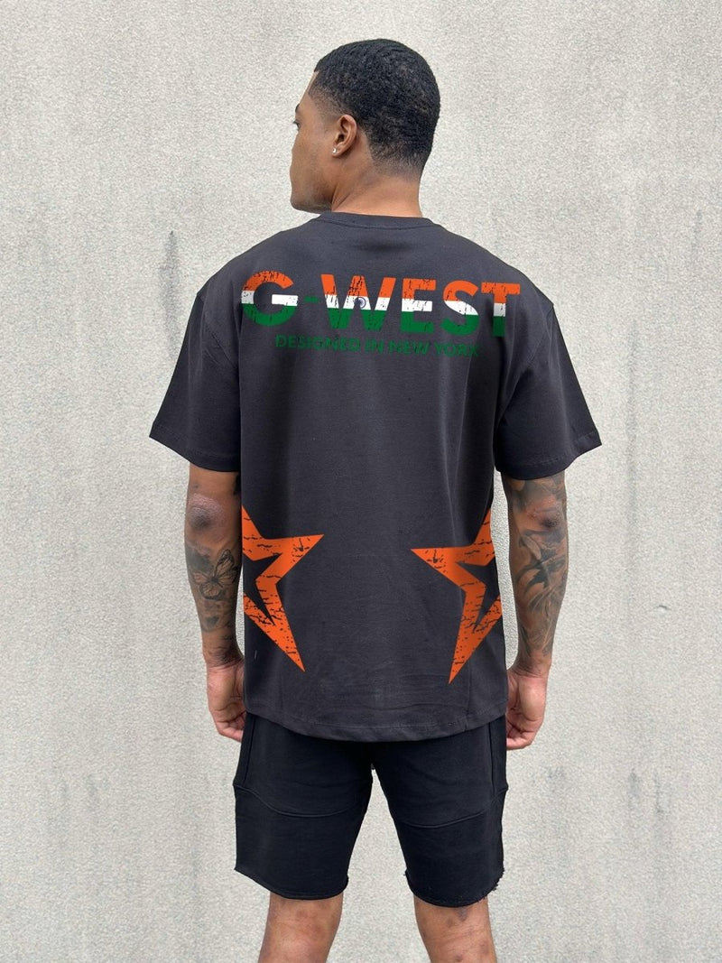 G West Oversized Tee Cricket India Logo T-Shirt : Gwdtfl2403 - 2 Colors