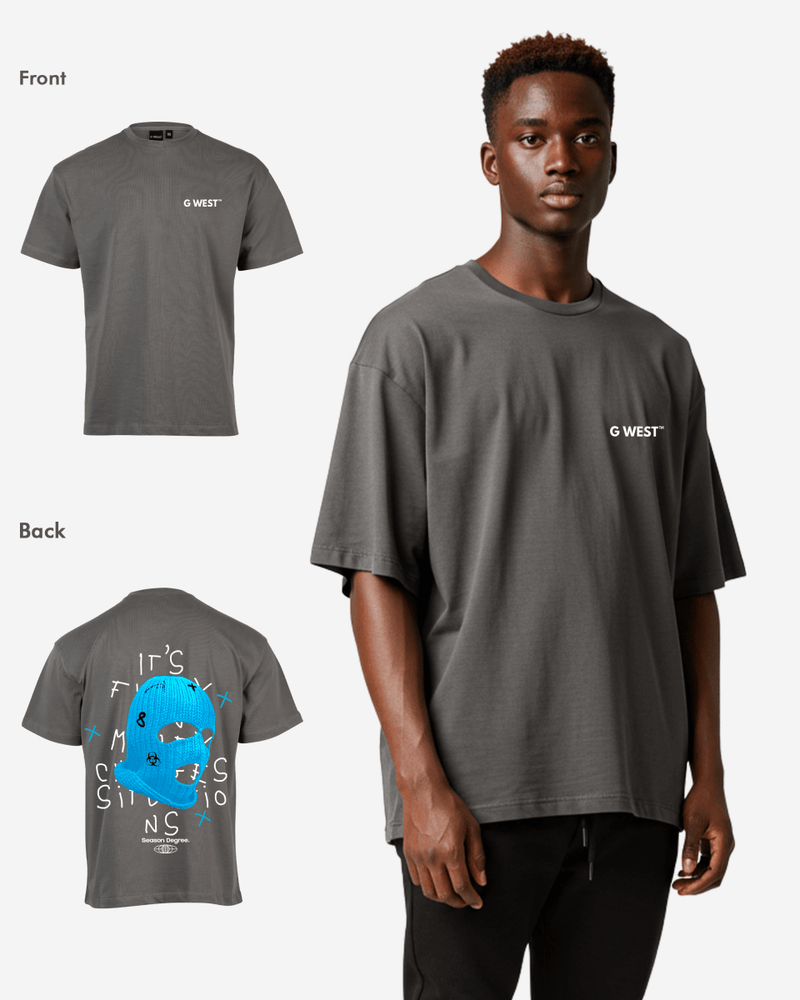 G West Oversized True Blue Ski Mask Oversized Tee