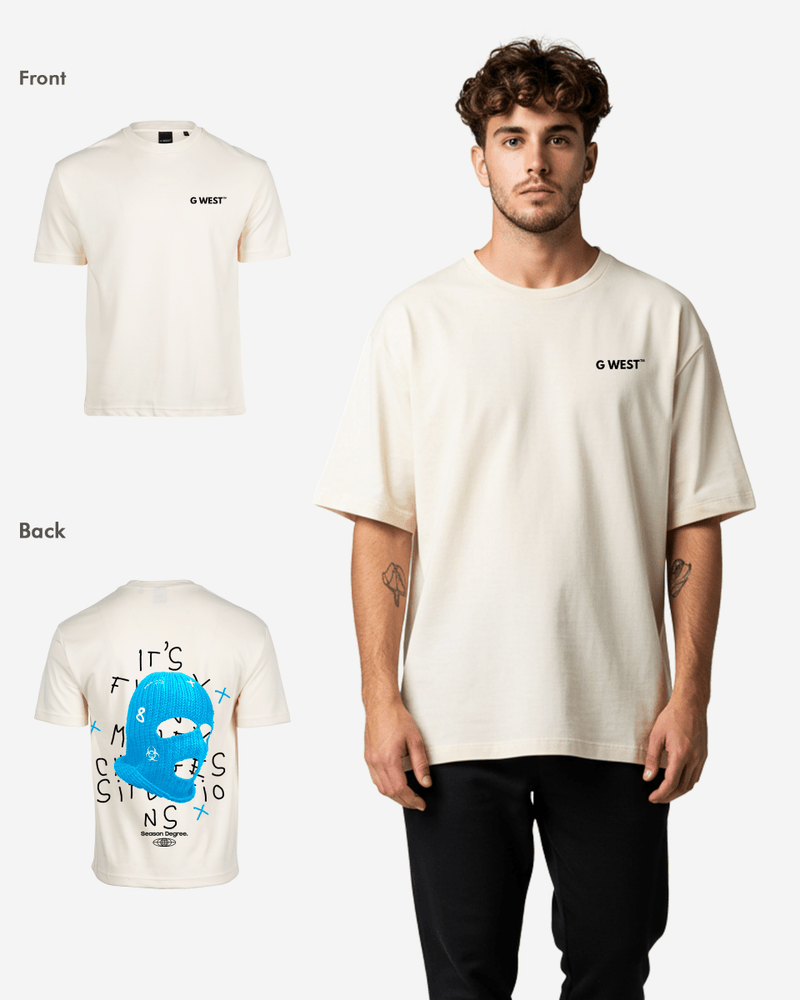 G West Oversized True Blue Ski Mask Oversized Tee