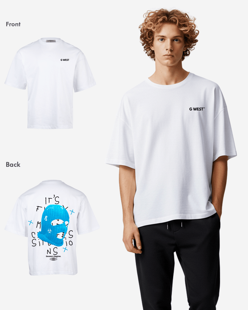 G West Oversized True Blue Ski Mask Oversized Tee